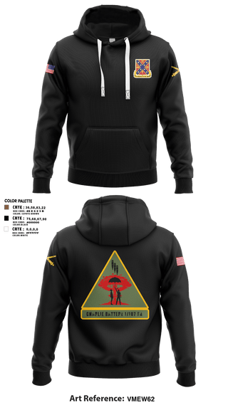 Hoodie, C BTRY 1/107 FA, National Guard, Teamtime, Team time, sublimation, custom sports apparel, team uniforms, spirit wear, spiritwear, sports uniforms, custom shirts, team store, custom team store, fundraiser sports, apparel fundraiser