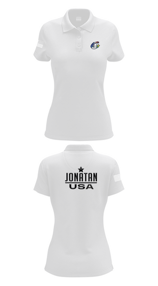 Womens Short Sleeve Performance Polo, Jonatan Usa, , Teamtime, Team time, sublimation, custom sports apparel, team uniforms, spirit wear, spiritwear, sports uniforms, custom shirts, team store, custom team store, fundraiser sports, apparel fundraiser