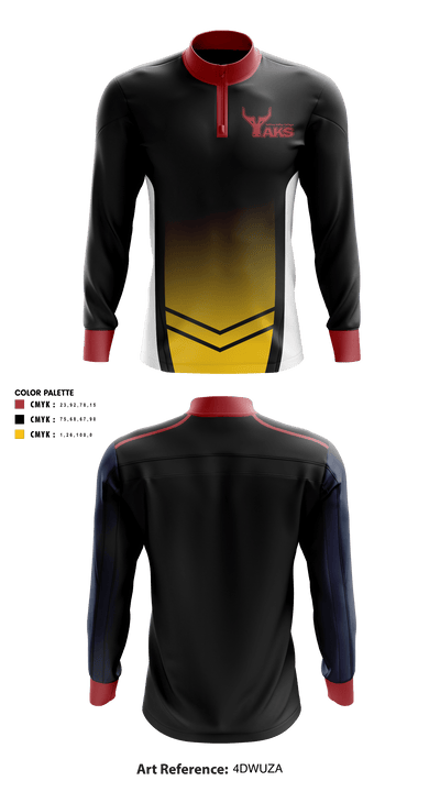 Yakima Valley College Volleyball 59541208 Quarter Zip Jacket - 40