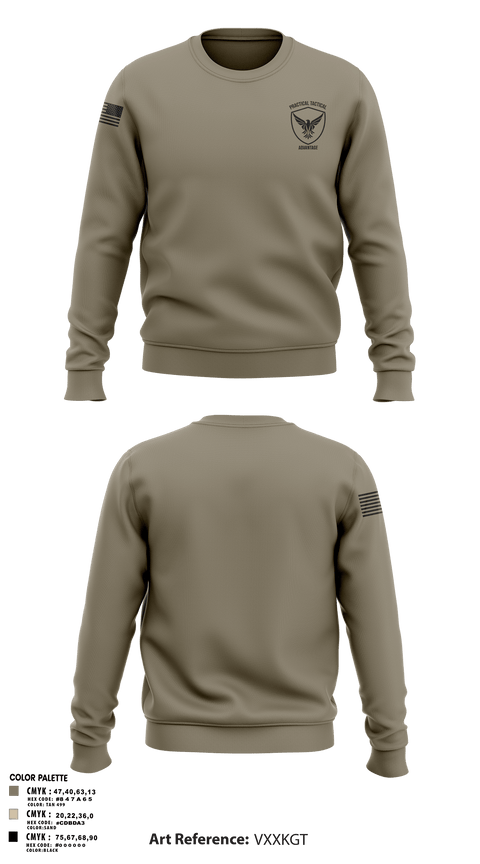 Crew Neck Sweatshirt, Practical Tactical Advantage, , Teamtime, Team time, sublimation, custom sports apparel, team uniforms, spirit wear, spiritwear, sports uniforms, custom shirts, team store, custom team store, fundraiser sports, apparel fundraiser