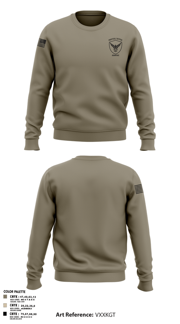 Crew Neck Sweatshirt, Practical Tactical Advantage, , Teamtime, Team time, sublimation, custom sports apparel, team uniforms, spirit wear, spiritwear, sports uniforms, custom shirts, team store, custom team store, fundraiser sports, apparel fundraiser