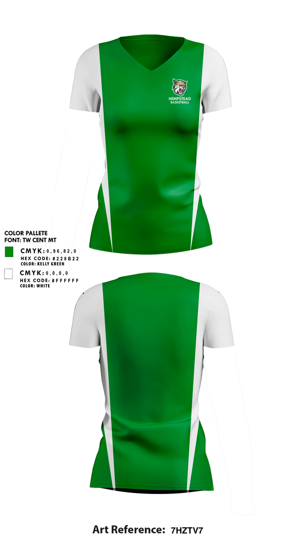 Womens Short Sleeve Vneck Shirt, Hempstead Middle School Basketball, Women's Basketball, Teamtime, Team time, sublimation, custom sports apparel, team uniforms, spirit wear, spiritwear, sports uniforms, custom shirts, team store, custom team store, fundraiser sports, apparel fundraiser