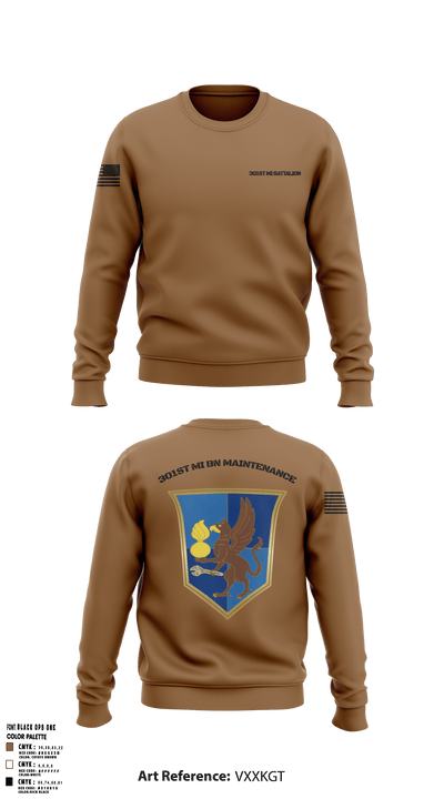 301st MI Battalion 15230161 Crew Neck Sweatshirt - 1