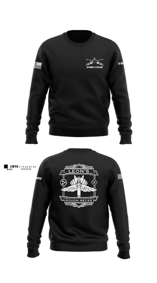 Crew Neck Sweatshirt, Q TROOP 2/278 ACR, National Guard, Teamtime, Team time, sublimation, custom sports apparel, team uniforms, spirit wear, spiritwear, sports uniforms, custom shirts, team store, custom team store, fundraiser sports, apparel fundraiser