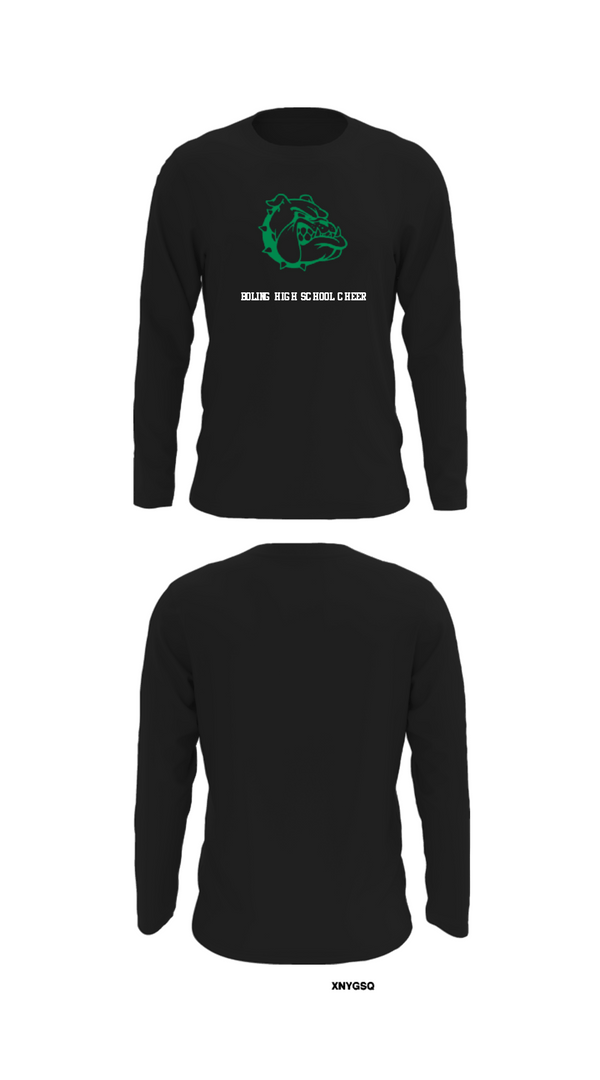 Long Sleeve Performance Shirt, Boling High School Cheer, Cheer, Teamtime, Team time, sublimation, custom sports apparel, team uniforms, spirit wear, spiritwear, sports uniforms, custom shirts, team store, custom team store, fundraiser sports, apparel fundraiser