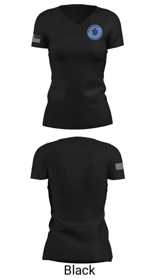 Womens Short Sleeve Vneck Shirt, Warren Middle School Cheer, Cheer, Teamtime, Team time, sublimation, custom sports apparel, team uniforms, spirit wear, spiritwear, sports uniforms, custom shirts, team store, custom team store, fundraiser sports, apparel fundraiser