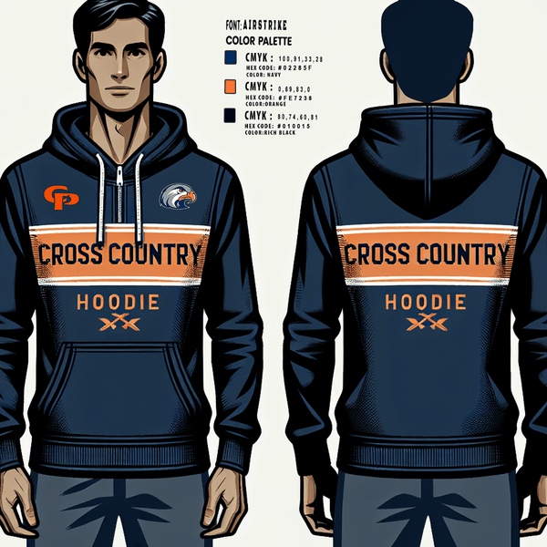 Hoodie, College Place High School Cross Country, Cross Country, Teamtime, Team time, sublimation, custom sports apparel, team uniforms, spirit wear, spiritwear, sports uniforms, custom shirts, team store, custom team store, fundraiser sports, apparel fundraiser