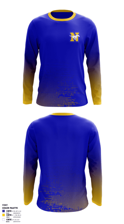 Norwood High School Football 45981859 Long Sleeve Performance Shirt - 1
