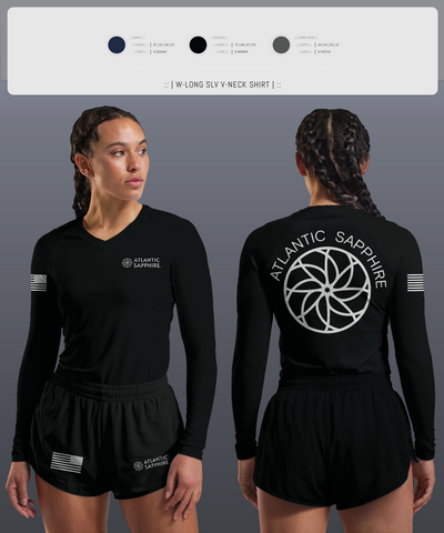 undefined Women's Long Sleeve V-neck Shirt - 8