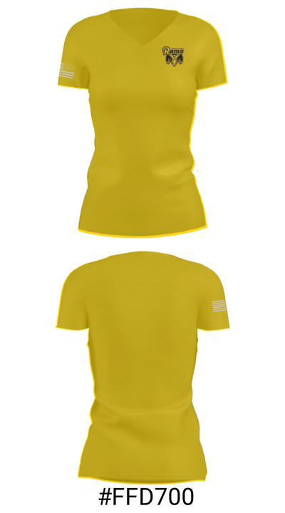 Randallstown High School Baseball 77622485 Women's Short Sleeve V-neck Shirt - 21