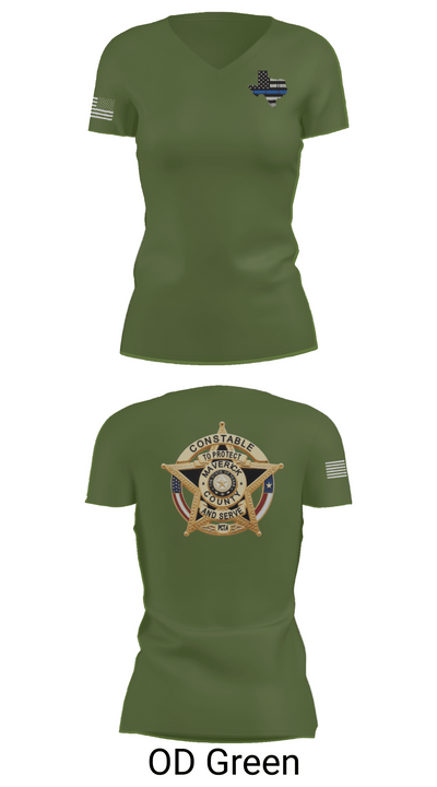 Maverick County Constable PCT 4 23255361 Women's Short Sleeve V-neck Shirt - 46