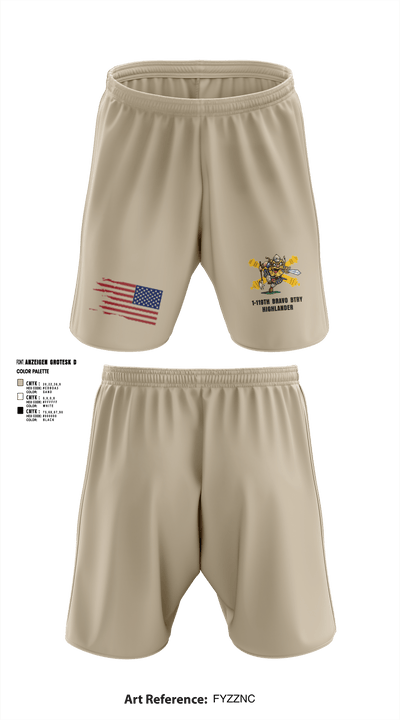 Bravo 1-119th FA 38934008 Athletic Shorts With Pockets - 6