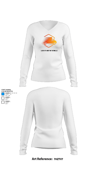 Womens Long Sleeve Vneck Shirt, Lazos Transportation LLC, , Teamtime, Team time, sublimation, custom sports apparel, team uniforms, spirit wear, spiritwear, sports uniforms, custom shirts, team store, custom team store, fundraiser sports, apparel fundraiser