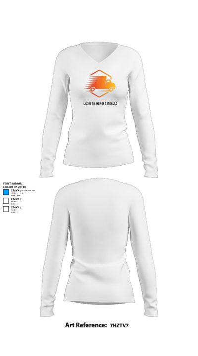 Lazos Transportation LLC 9231763 Women's Long Sleeve V-neck Shirt - 15