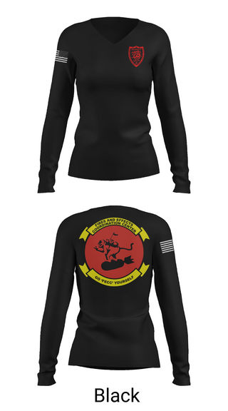 Womens Long Sleeve Vneck Shirt, III MEF, Marines, Teamtime, Team time, sublimation, custom sports apparel, team uniforms, spirit wear, spiritwear, sports uniforms, custom shirts, team store, custom team store, fundraiser sports, apparel fundraiser