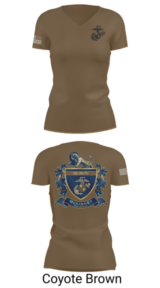 Womens Short Sleeve Vneck Shirt, MHS MCJROTC, Marines, Teamtime, Team time, sublimation, custom sports apparel, team uniforms, spirit wear, spiritwear, sports uniforms, custom shirts, team store, custom team store, fundraiser sports, apparel fundraiser