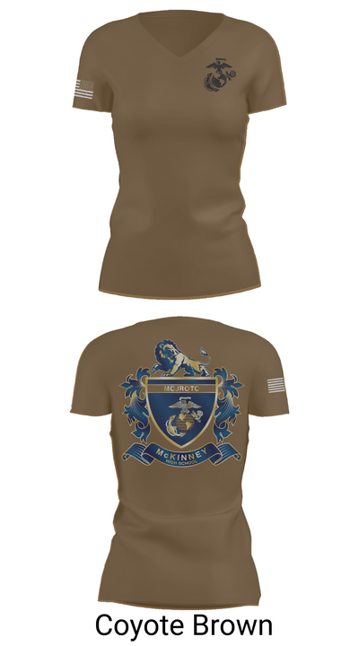 MHS MCJROTC 59562890 Women's Short Sleeve V-neck Shirt - 8