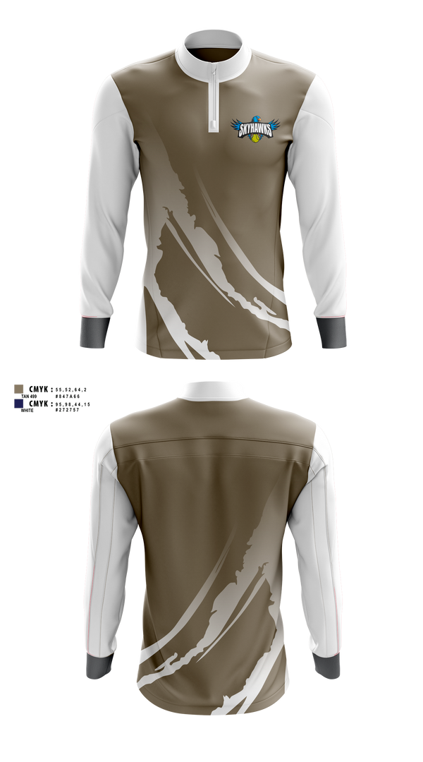 Quarter Zip Jacket, Barrie North Winter Tennis, Tennis, Teamtime, Team time, sublimation, custom sports apparel, team uniforms, spirit wear, spiritwear, sports uniforms, custom shirts, team store, custom team store, fundraiser sports, apparel fundraiser
