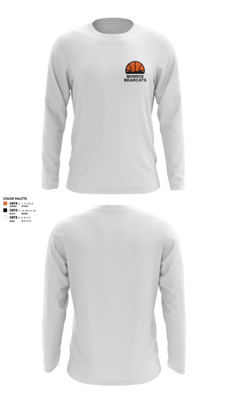 Long Sleeve Performance Shirt, Monroe High School Basketball, Women's Basketball, Teamtime, Team time, sublimation, custom sports apparel, team uniforms, spirit wear, spiritwear, sports uniforms, custom shirts, team store, custom team store, fundraiser sports, apparel fundraiser