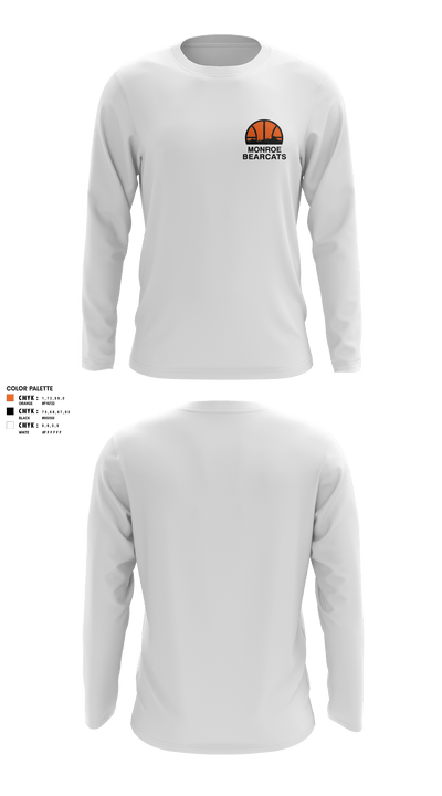 Monroe High School Basketball 86135082 Long Sleeve Performance Shirt - 2