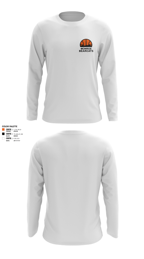 Long Sleeve Performance Shirt, Monroe High School Basketball, Women's Basketball, Teamtime, Team time, sublimation, custom sports apparel, team uniforms, spirit wear, spiritwear, sports uniforms, custom shirts, team store, custom team store, fundraiser sports, apparel fundraiser