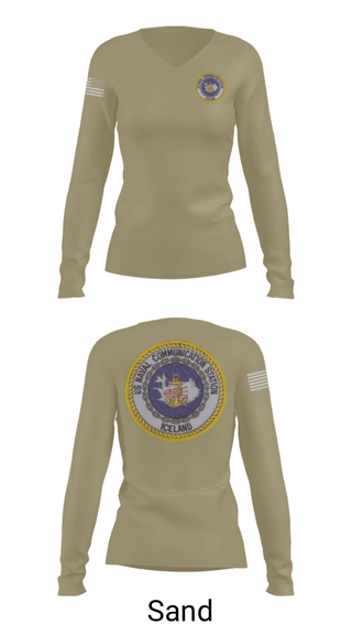 Women's Long Sleeve Vneck Shirt, NAVCOMSTA Iceland, , Teamtime, Team time, sublimation, custom sports apparel, team uniforms, spirit wear, spiritwear, sports uniforms, custom shirts, team store, custom team store, fundraiser sports, apparel fundraiser