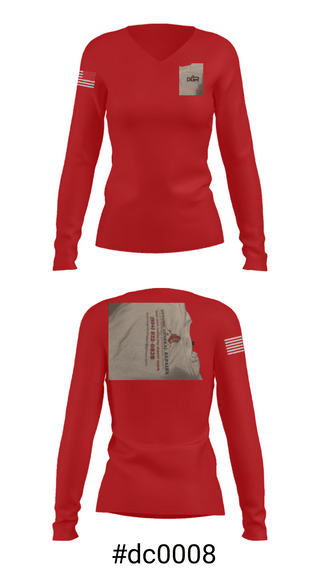 Women's Long Sleeve Vneck Shirt, Dynamic General Repairs Inc, , Teamtime, Team time, sublimation, custom sports apparel, team uniforms, spirit wear, spiritwear, sports uniforms, custom shirts, team store, custom team store, fundraiser sports, apparel fundraiser