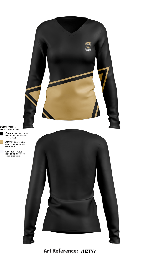 Womens Long Sleeve Vneck Shirt, Cullman Middle School Band, Spirit Store, Teamtime, Team time, sublimation, custom sports apparel, team uniforms, spirit wear, spiritwear, sports uniforms, custom shirts, team store, custom team store, fundraiser sports, apparel fundraiser