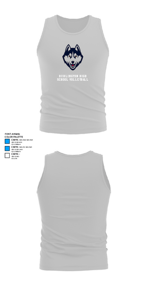 Tank Top, Burlington High School Volleyball, Women's Volleyball, Teamtime, Team time, sublimation, custom sports apparel, team uniforms, spirit wear, spiritwear, sports uniforms, custom shirts, team store, custom team store, fundraiser sports, apparel fundraiser