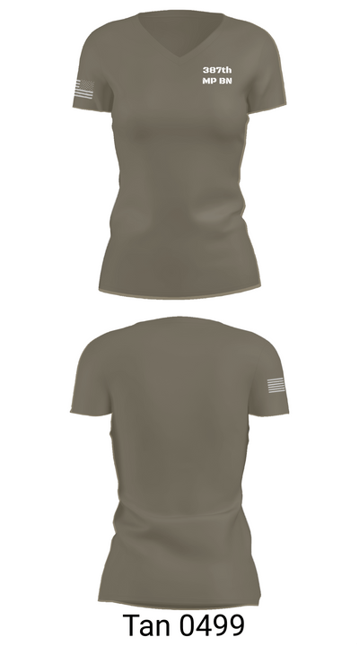 387th MP BN 15806303 Women's Short Sleeve V-neck Shirt - 68