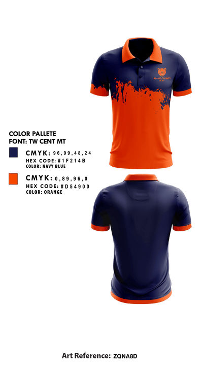 Bland County High School Golf 12644196 Short Sleeve Performance Polo - 1
