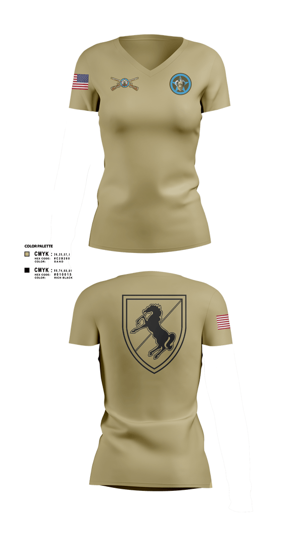 Womens Short Sleeve Vneck Shirt, Bandit Troop, Army, Teamtime, Team time, sublimation, custom sports apparel, team uniforms, spirit wear, spiritwear, sports uniforms, custom shirts, team store, custom team store, fundraiser sports, apparel fundraiser