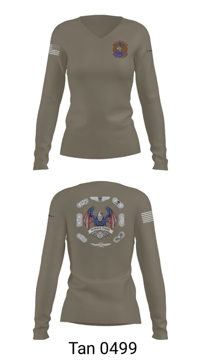 22nd OSS 19012773 Women's Long Sleeve V-neck Shirt - 77