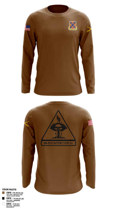 C BTRY 1/107 FA 56836205 Long Sleeve Performance Shirt 4