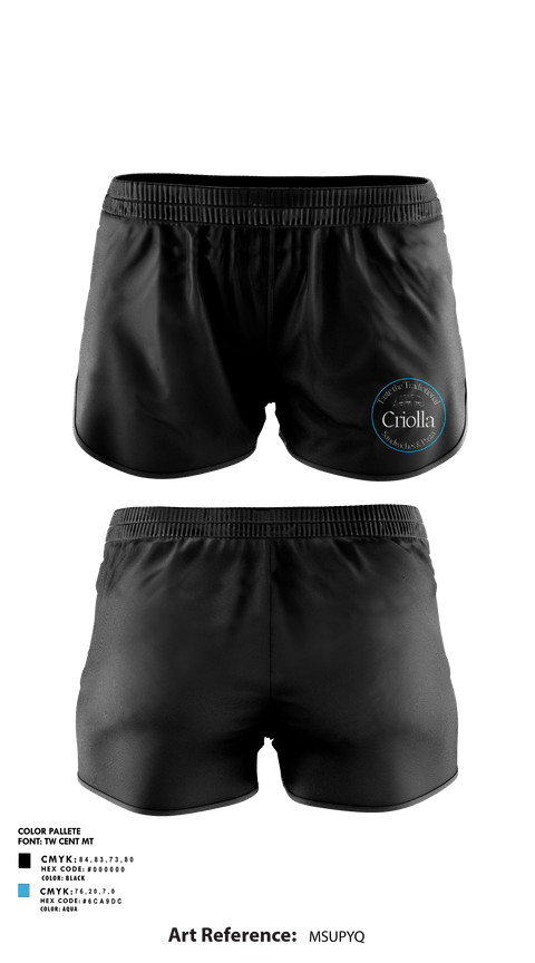 Womens Shorts, Criolla Sandwich & Pasta, , Teamtime, Team time, sublimation, custom sports apparel, team uniforms, spirit wear, spiritwear, sports uniforms, custom shirts, team store, custom team store, fundraiser sports, apparel fundraiser