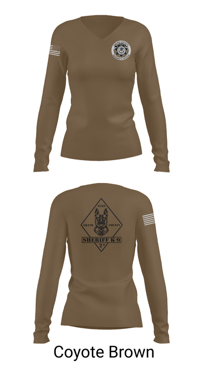 GCSO K9 19813935 Women's Long Sleeve V-neck Shirt - 16