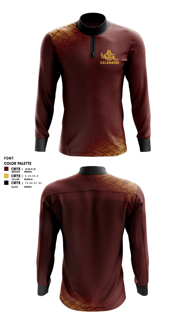 Quarter Zip Jacket, Kalamazoo Central High School Wrestling, Wrestling, Teamtime, Team time, sublimation, custom sports apparel, team uniforms, spirit wear, spiritwear, sports uniforms, custom shirts, team store, custom team store, fundraiser sports, apparel fundraiser