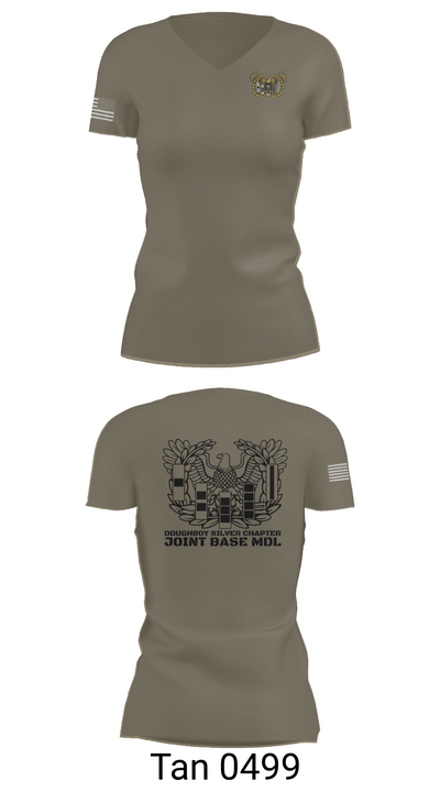 Doughboy Silver Chapter 49538479 Women's Short Sleeve V-neck Shirt - 65