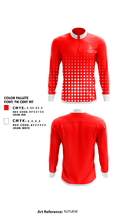 Fairfield Senior High School Golf 21662211 Quarter Zip Jacket - 1