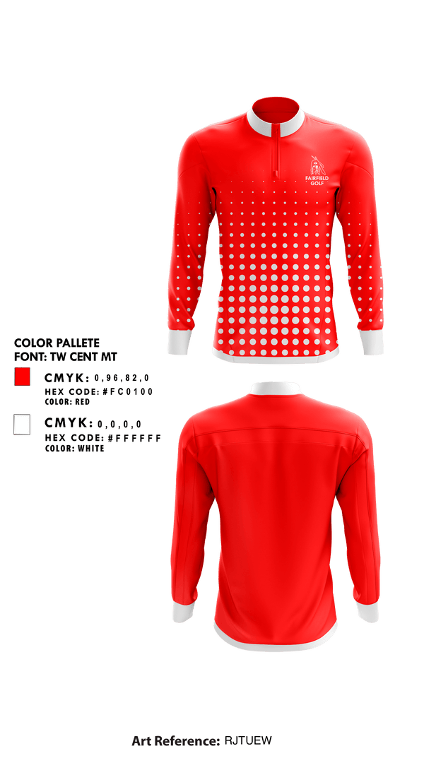 Quarter Zip Jacket, Fairfield Senior High School Golf, Golf, Teamtime, Team time, sublimation, custom sports apparel, team uniforms, spirit wear, spiritwear, sports uniforms, custom shirts, team store, custom team store, fundraiser sports, apparel fundraiser