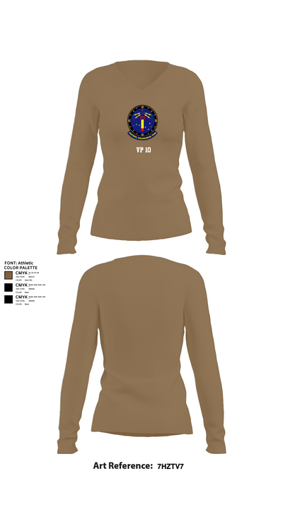Vp 10 83649045 Women's Long Sleeve V-neck Shirt -1 2