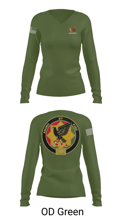 D FST 8-1 CAV 24153334 Women's Long Sleeve V-neck Shirt -1 57