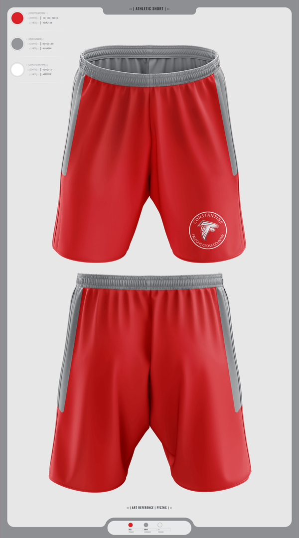 Athletic Shorts With Pockets, Constantine High School Cross Country, Cross Country, Teamtime, Team time, sublimation, custom sports apparel, team uniforms, spirit wear, spiritwear, sports uniforms, custom shirts, team store, custom team store, fundraiser sports, apparel fundraiser
