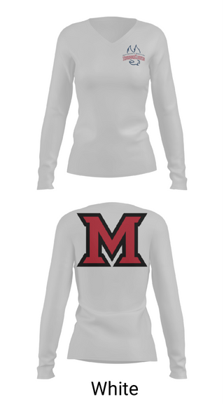 Women's Long Sleeve Vneck Shirt, Miami University - Middletown Baseball, Baseball, Teamtime, Team time, sublimation, custom sports apparel, team uniforms, spirit wear, spiritwear, sports uniforms, custom shirts, team store, custom team store, fundraiser sports, apparel fundraiser
