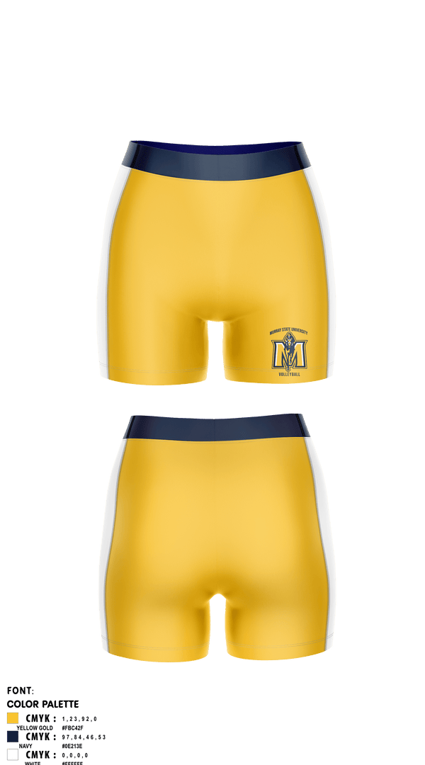 Womens Compression Shorts, Murray State University Volleyball, Women's Volleyball, Teamtime, Team time, sublimation, custom sports apparel, team uniforms, spirit wear, spiritwear, sports uniforms, custom shirts, team store, custom team store, fundraiser sports, apparel fundraiser