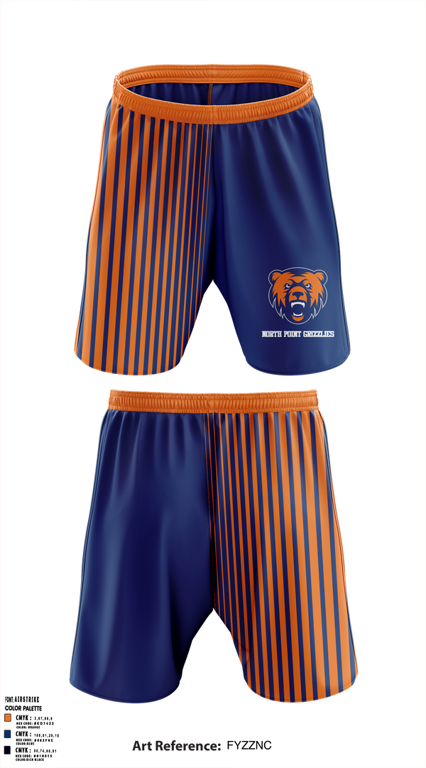 Athletic Shorts With Pockets, North Point Grizzlies, Golf, Teamtime, Team time, sublimation, custom sports apparel, team uniforms, spirit wear, spiritwear, sports uniforms, custom shirts, team store, custom team store, fundraiser sports, apparel fundraiser