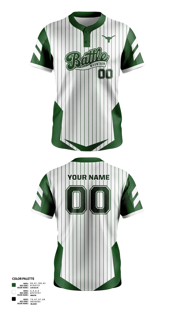 Two Button Softball Jersey, Battle Mountain Softball, Softball, Teamtime, Team time, sublimation, custom sports apparel, team uniforms, spirit wear, spiritwear, sports uniforms, custom shirts, team store, custom team store, fundraiser sports, apparel fundraiser