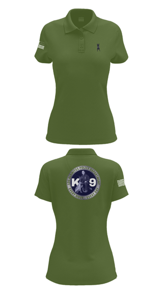 Women's Short Sleeve Performance Polo, Los Alamitos Police K9, Police, Teamtime, Team time, sublimation, custom sports apparel, team uniforms, spirit wear, spiritwear, sports uniforms, custom shirts, team store, custom team store, fundraiser sports, apparel fundraiser