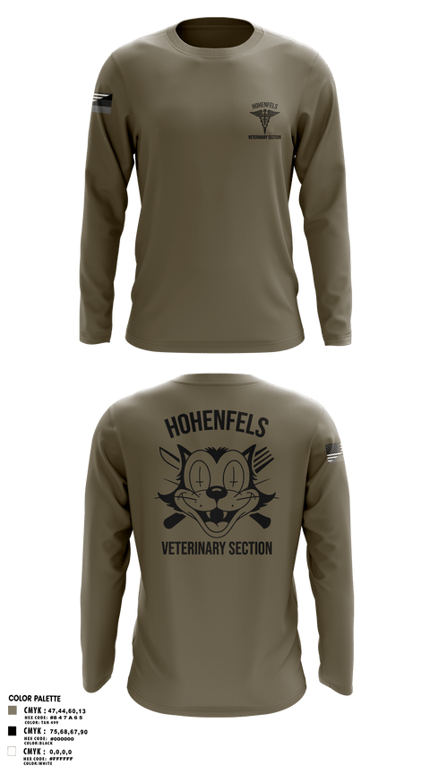 Long Sleeve Performance Shirt, Hohenfels VTFHohenfels Veterinary Section, Army, Teamtime, Team time, sublimation, custom sports apparel, team uniforms, spirit wear, spiritwear, sports uniforms, custom shirts, team store, custom team store, fundraiser sports, apparel fundraiser