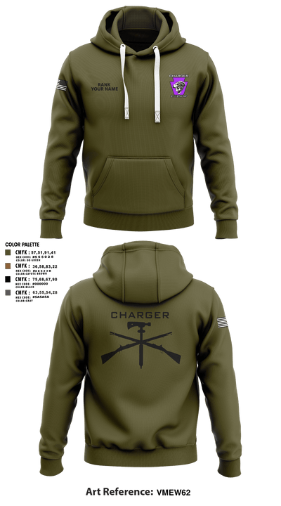 Charger Co. / 2-112th Infantry Battalion 37738588 Hoodie - 30